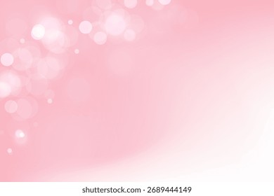 Beautiful bokeh light effect. Pink background with white shining circles
