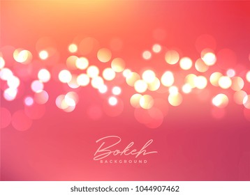 beautiful bokeh lights festive background