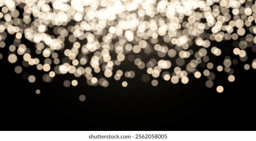 Beautiful bokeh on transparent background, abstract bokeh background, modern abstract background. Christmas background. Concept for your design. Vector illustration