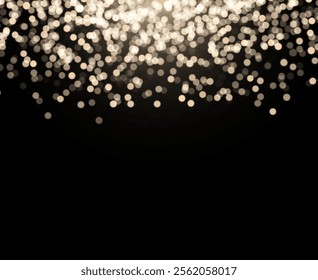 Beautiful bokeh on transparent background, abstract bokeh background, modern abstract background. Christmas background. Concept for your design. Vector illustration