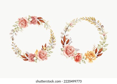 beautiful border  wreath  and background floral design