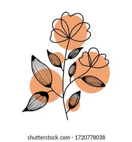 Beautiful Botanical Doodle Vector EPS 10