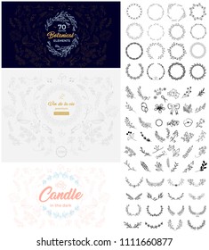 Beautiful Botanical Elements for using in your design. Wedding cards, shop-window, bottle label, package design - everything is possible!
Inside you'll find more of 70 elements.