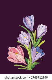beautiful botanical flowers for summer and spring. vector
