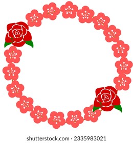 hermoso marco botánico. combinadas de círculo, hojas y flor. apto para invitación de boda, tarjetas, diseño de logotipo, plantilla de carteles, invitación de cumpleaños. Elegante vector de estilo mínimo aislado.