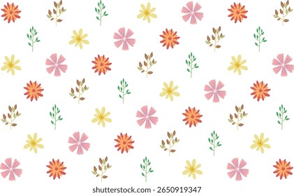 Beautiful botanical pattern illustrations with a modern aesthetic, suitable for surface design, stationery, and textile use illustration