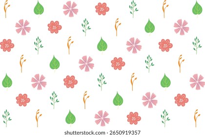 Beautiful botanical pattern illustrations with a modern aesthetic, suitable for surface design, stationery, and textile use illustration