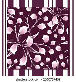 Beautiful botanical repeat background. Floral seamless pattern white combination . Graphic texture art design, For textile, fabric, fashion and wrapper