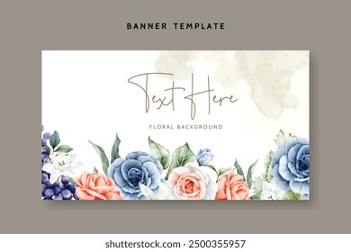 beautiful botanical roses and grape floral background