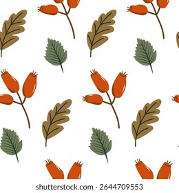 Hermoso patrón botánico sin fisuras. Fondo de otoño.