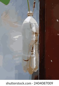 botella hermosa con diseño casero