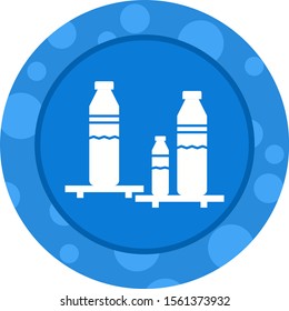 Beautiful Bottles Shelf Glyph Vector Icon