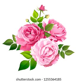 Beautiful Bouquet Watercolor Flowers Stock Illustration 1016707501