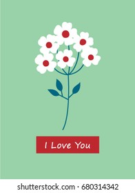 beautiful bouquet greeting card