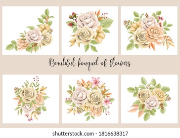 Beautiful bouquet of rose flowers