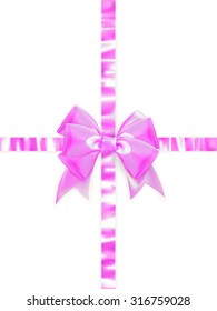 Beautiful bow on white background. EPS 10 vector file included