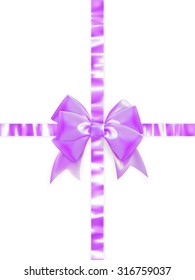 Beautiful bow on white background. EPS 10 vector file included