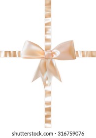 Beautiful bow on white background. EPS 10 vector file included