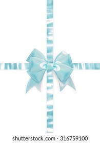 Beautiful bow on white background. EPS 10 vector file included