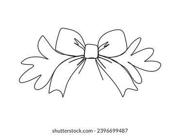 Schöne Schleife, eine Linie, Vektorgrafik.