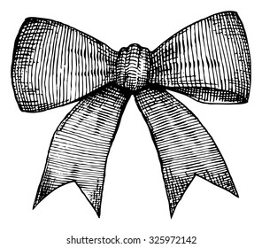 Beautiful bow, tie, bow, ribbon, drawn, Gift ribbon and bow