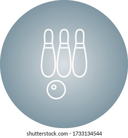 Schönes Bowling Line Vector Icon