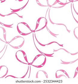 Beautiful Bows holiday design pattern seamless Vector Illustration