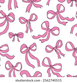 Beautiful Bows holiday design pattern seamless Vector Illustration