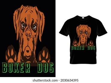 Beautiful Boxer Dog T-shirt Design