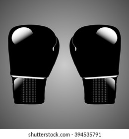 Beautiful boxing gloves icon