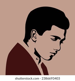A beautiful boy vector artwork