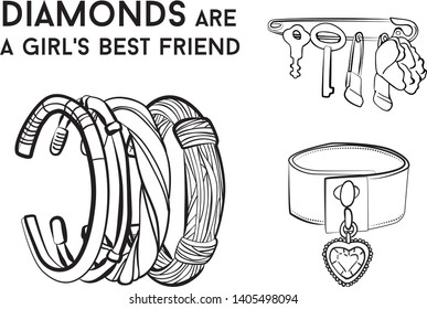 Beautiful bracelet - jewelry set Fashion vector illustration vector  object isolated necklace 