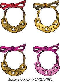 Beautiful bracelet - jewelry set Fashion vector illustration vector  object isolated necklace 