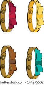 Beautiful bracelet - jewelry set Fashion vector illustration vector  object isolated necklace 