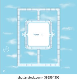 Beautiful Brackets Symbols Layout Elements on a Blue Sky Graphics