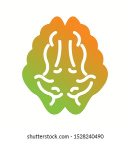 Beautiful Brain Vector Glyph icon