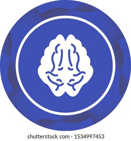 Beautiful Brain Vector Glyph icon