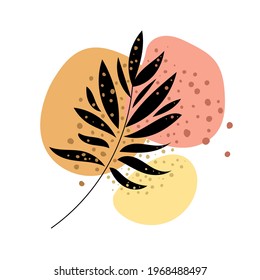 Beautiful branch. Floral background. Vector illustration.