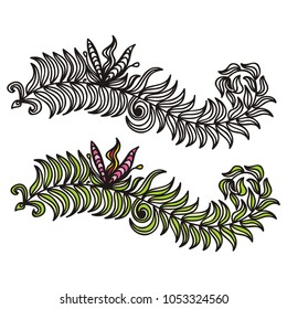 Beautiful branch. Vector illustration