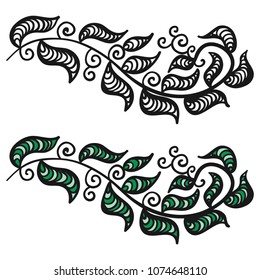 Beautiful branch. Vector illustration