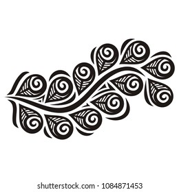 Beautiful branch. Vector illustration