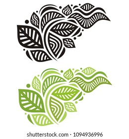 Beautiful branch. Vector illustration