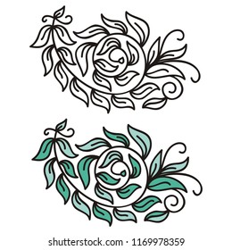 Beautiful branch. Vector illustration