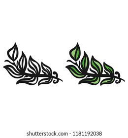 Beautiful branch. Vector illustration