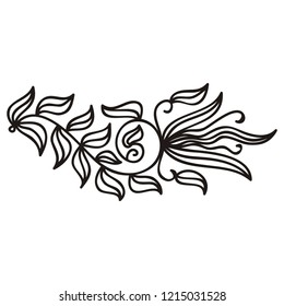 Beautiful branch. Vector illustration