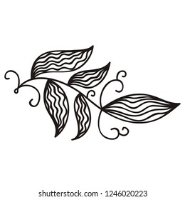 Beautiful branch. Vector illustration