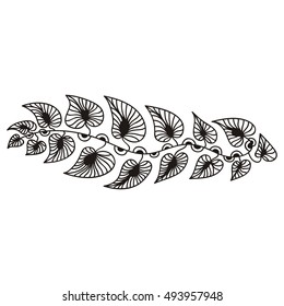 Beautiful branch. Vector illustration.