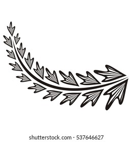 Beautiful branch. Vector illustration.