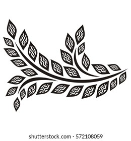 Beautiful branch. Vector illustration.