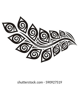 Beautiful branch. Vector illustration.